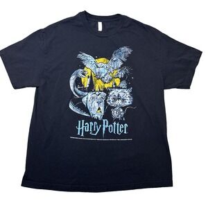 Harry Potter Mens Graphic T Shirt Hogwarts Houses‎ Streetwear Fandom Crewneck XL